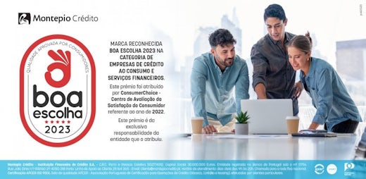 Montepio Crédito é a ‘Boa Escolha’ dos portugueses  pela relação qualidade-preço no crédito especializado
