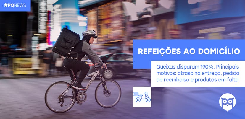 Reclamações contra serviços de entrega de refeições ao domicílio quase triplicaram