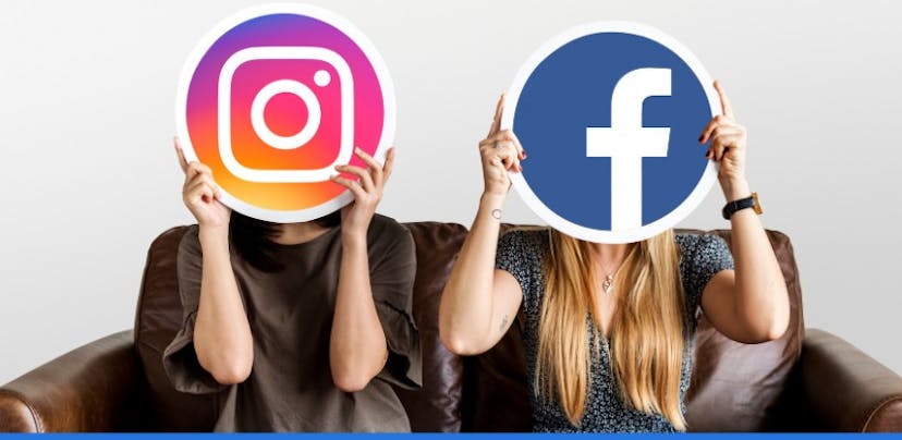 Lojas no facebook e instagram